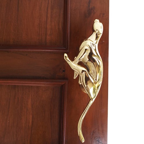 Solid brass door pull handle